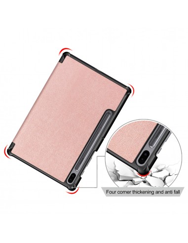 Etui de protection Galaxy Tab S6 (T800 / T865) - Pliable en 3 Or Rose