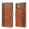 Etui portefeuille Galaxy Note 10 Plus Simili cuir Design Marron