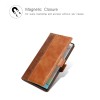 Etui portefeuille Galaxy Note 10 Plus Simili cuir Design Marron