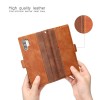 Etui portefeuille Galaxy Note 10 Plus Simili cuir Design Marron