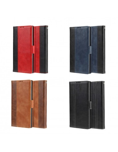Etui portefeuille Galaxy Note 10 Plus Simili cuir Design Marron