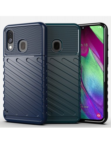 Coque antichoc Galaxy A40 - Thunder series Bleu foncé