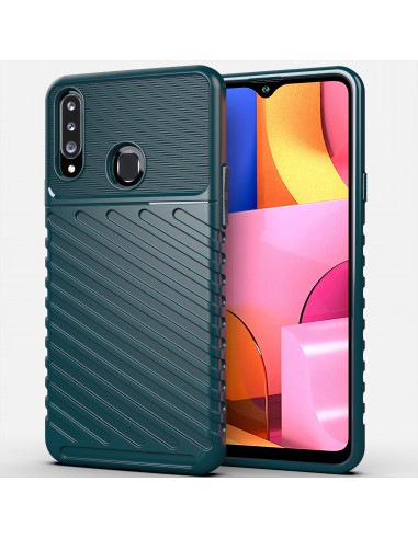 Coque antichoc Galaxy A20s - Thunder series Vert