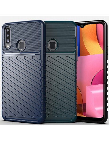 Coque antichoc Galaxy A20s - Thunder series Vert
