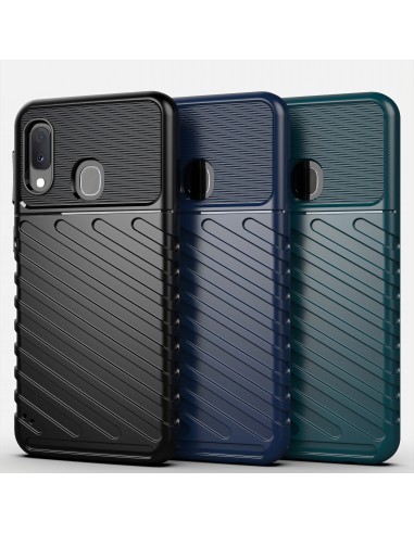 Coque antichoc Galaxy A20e - Thunder series Bleu foncé