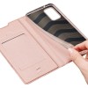 Etui portefeuille Galaxy Note 20 Design Skin Por Dux Ducis Or Rose