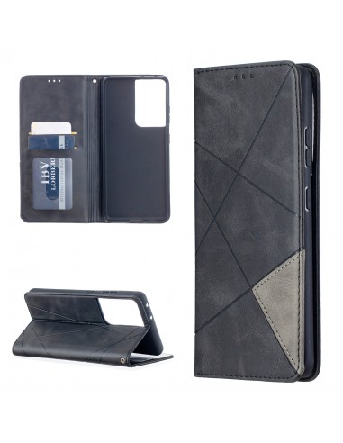 Etui de protection Galaxy S21 Ultra 5G - Style Geometrique Noir