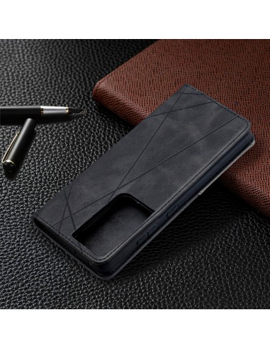 Etui de protection Galaxy S21 Ultra 5G - Style Geometrique Noir
