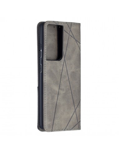 Etui de protection Galaxy S21 Ultra 5G - Style Geometrique Gris