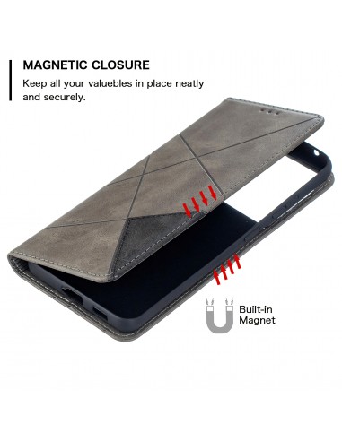 Etui de protection Galaxy S21 Ultra 5G - Style Geometrique Gris