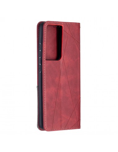 Etui de protection Galaxy S21 Ultra 5G - Style Geometrique Rouge