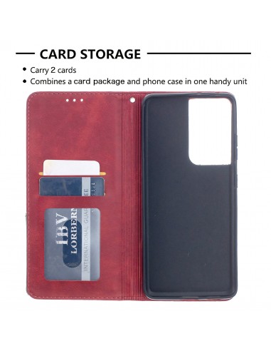 Etui de protection Galaxy S21 Ultra 5G - Style Geometrique Rouge