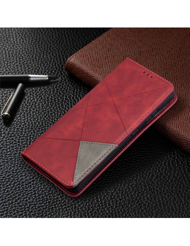 Etui de protection Galaxy S21 Ultra 5G - Style Geometrique Rouge