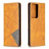 Etui de protection Galaxy S21 Ultra 5G - Style Geometrique Marron clair