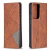 Etui de protection Galaxy S21 Ultra 5G - Style Geometrique Marron