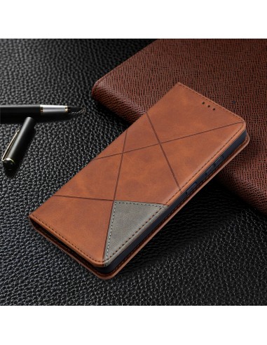 Etui de protection Galaxy S21 Ultra 5G - Style Geometrique Marron