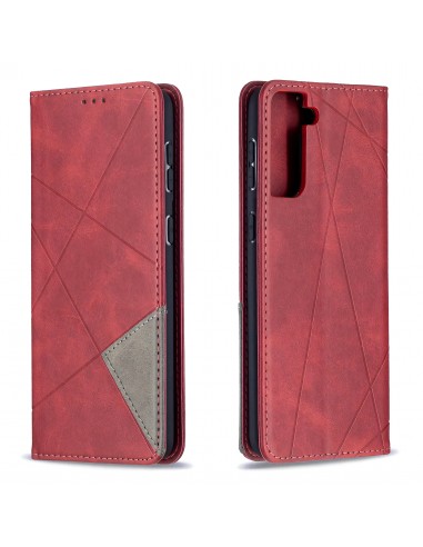 Etui de protection Galaxy S21 Plus - Style Geometrique Rouge