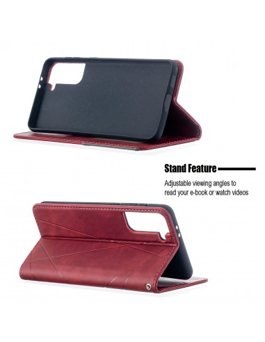 Etui de protection Galaxy S21 Plus - Style Geometrique Rouge