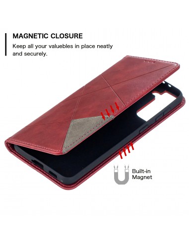 Etui de protection Galaxy S21 Plus - Style Geometrique Rouge