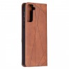 Etui de protection Galaxy S21 Plus - Style Geometrique Marron