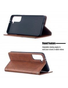 Étui de protection Galaxy S21 Plus - Style Geometrique Marron