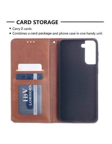 Etui de protection Galaxy S21 Plus - Style Geometrique Marron