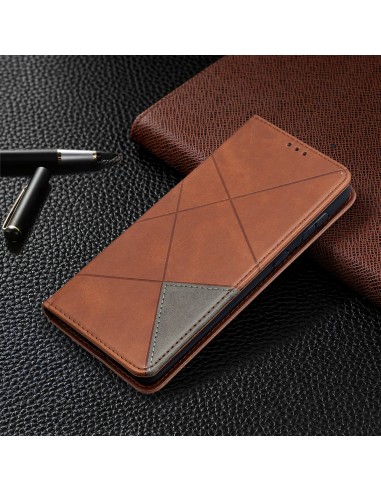 Etui de protection Galaxy S21 Plus - Style Geometrique Marron