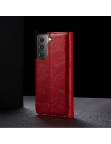Etui de protection Galaxy S21 5G - Style Retro Rouge