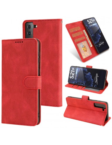 Etui portefeuille Galaxy S21 Plus 5g Fantasy Classic Rouge