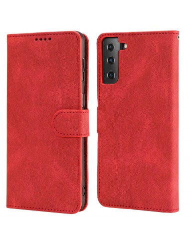 Etui portefeuille Galaxy S21 Plus 5g Fantasy Classic Rouge