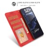 Etui portefeuille Galaxy S21 Plus 5g Fantasy Classic Rouge
