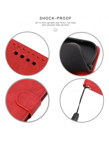 Etui portefeuille Galaxy S21 Plus 5g Fantasy Classic Rouge