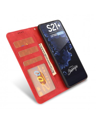Etui portefeuille Galaxy S21 Plus 5g Fantasy Classic Rouge