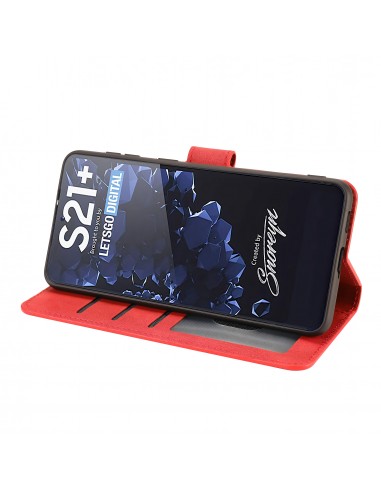 Etui portefeuille Galaxy S21 Plus 5g Fantasy Classic Rouge