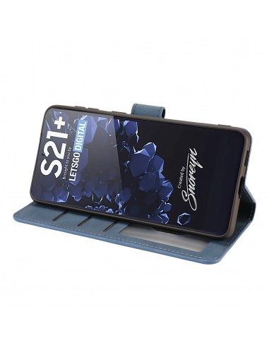 Etui portefeuille Galaxy S21 Plus 5g Fantasy Classic Bleu foncé