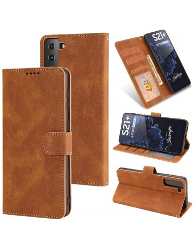 Etui portefeuille Galaxy S21 Plus 5g Fantasy Classic Marron