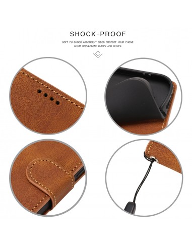 Etui portefeuille Galaxy S21 Plus 5g Fantasy Classic Marron