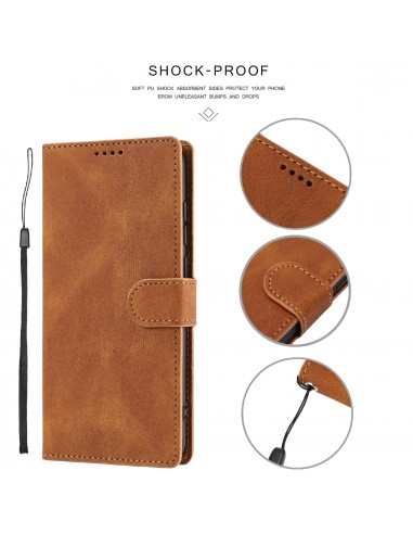 Etui portefeuille Galaxy S21 Plus 5g Fantasy Classic Marron