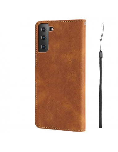 Etui portefeuille Galaxy S21 Plus 5g Fantasy Classic Marron