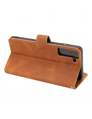 Etui portefeuille Galaxy S21 Plus 5g Fantasy Classic Marron