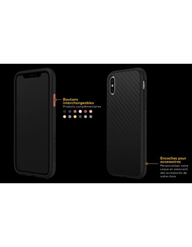 Coque Rhinoshield iPhone 13 Pro Solidsuite Fibre de carbone Noir