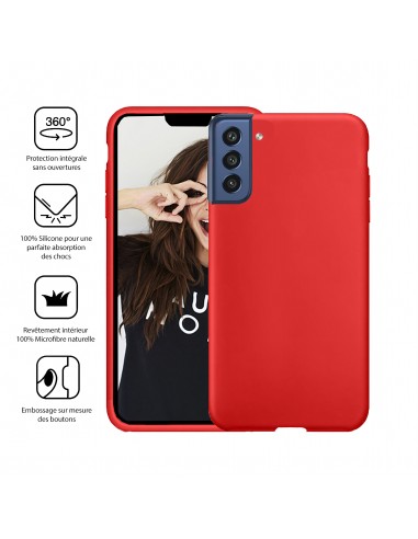 Coque silicone Premium pour Galaxy S21 FE Rouge - JAYM® CLASSIC® 