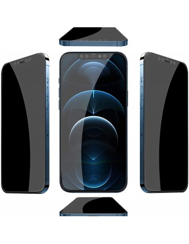 Film en verre trempé iPhone 12 et 12 Pro Anti-espion Privacy Noir