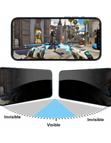 Film en verre trempé iPhone 12 et 12 Pro Anti-espion Privacy Noir