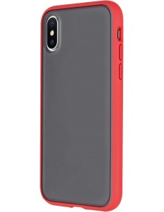 Coque antichoc iPhone 13 Pro Rouge Bi-Matière avec dos fumé 2