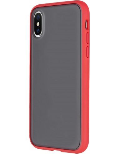 Coque antichoc iPhone 13 Pro Rouge Bi-Matière avec dos fumé