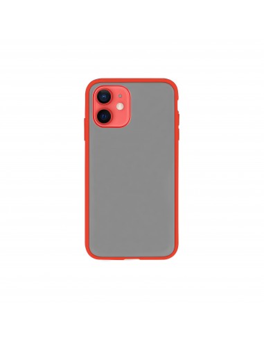 Coque antichoc iPhone 13 Pro Rouge Bi-Matière avec dos fumé