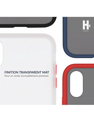 Coque antichoc iPhone 13 Pro Bleu Bi-Matière avec dos fumé