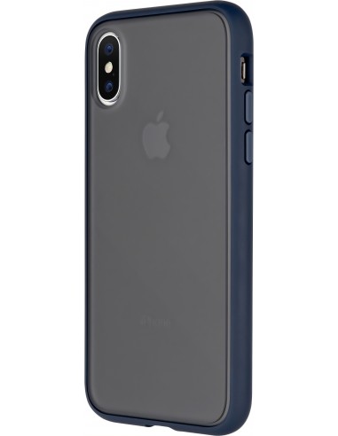 Coque antichoc iPhone 13 Pro Bleu Bi-Matière avec dos fumé