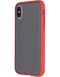 Coque antichoc iPhone 13 Pro Rouge Bi-Matière avec dos fumé 2